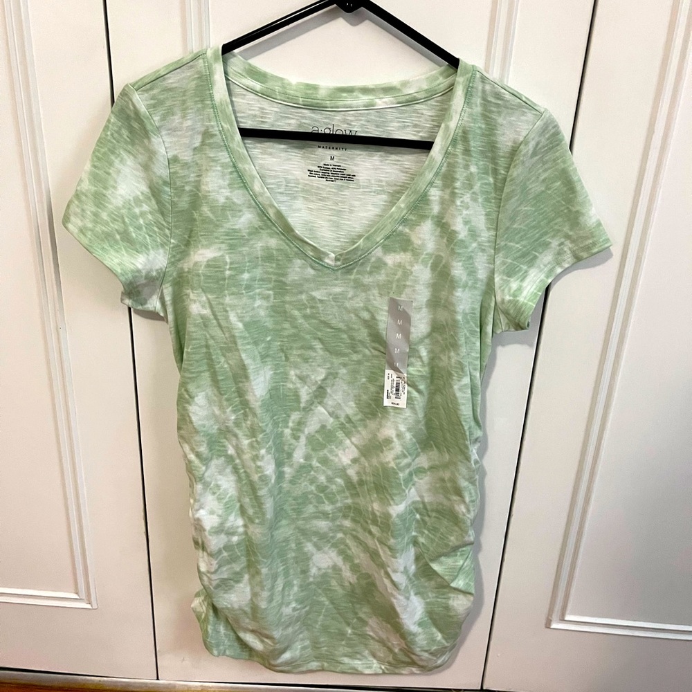 Short sleeve maternity shirt